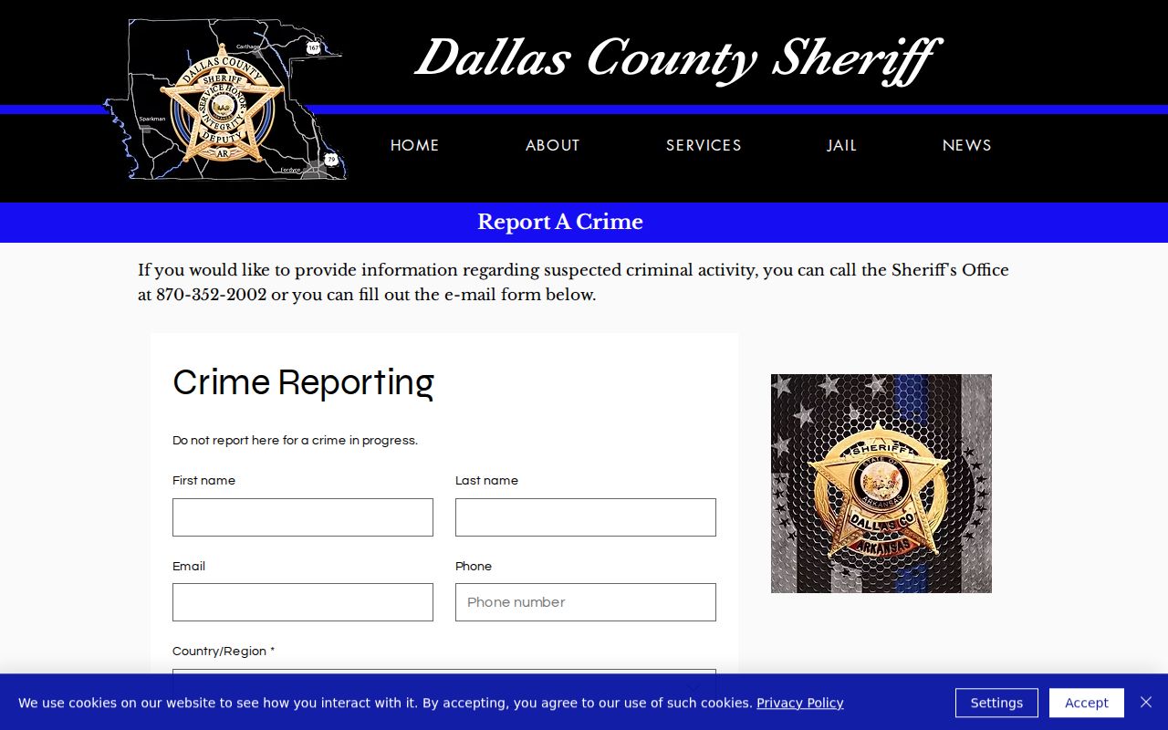 Dallas County warrant search public contact form