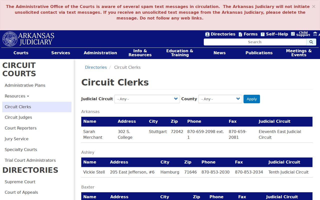 Dallas County bench warrant Circuit Clerk contact