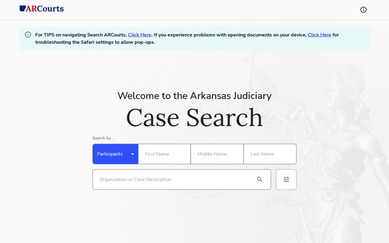 Dallas County warrant records Search ARCourts fields