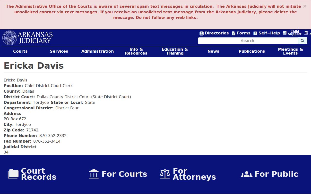 Dallas County warrant records District Court clerk contact