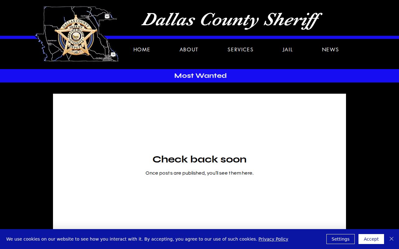 Dallas County warrant records sheriff contact fallback